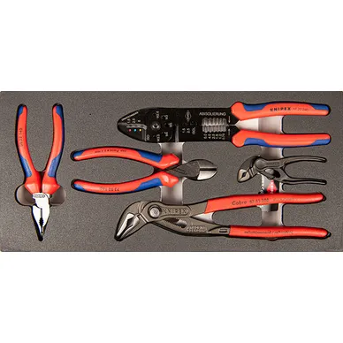 265 KX004 Knipex 5 osainen pihtisarja tyokaluvaunuun Joensuun Laakeri kuva
