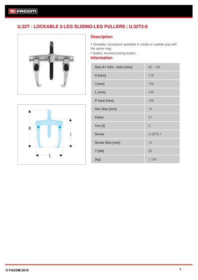 U.32T2 8 Tuotetiedot