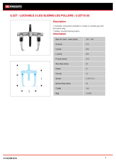 U.32T15 35 Tuotetiedot